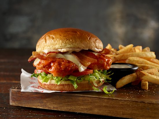 Southern Fried Chicken W/ Bacon & Swiss Sandwich