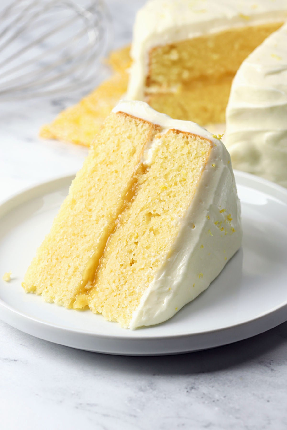 Lemon Cake W/ Whipped Cream Frosting (2 Layer) (Catering Size)