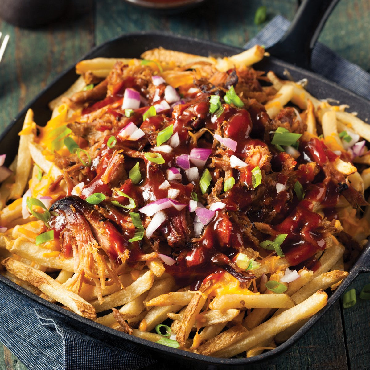 Loaded Carolina Pulled Pork Fries