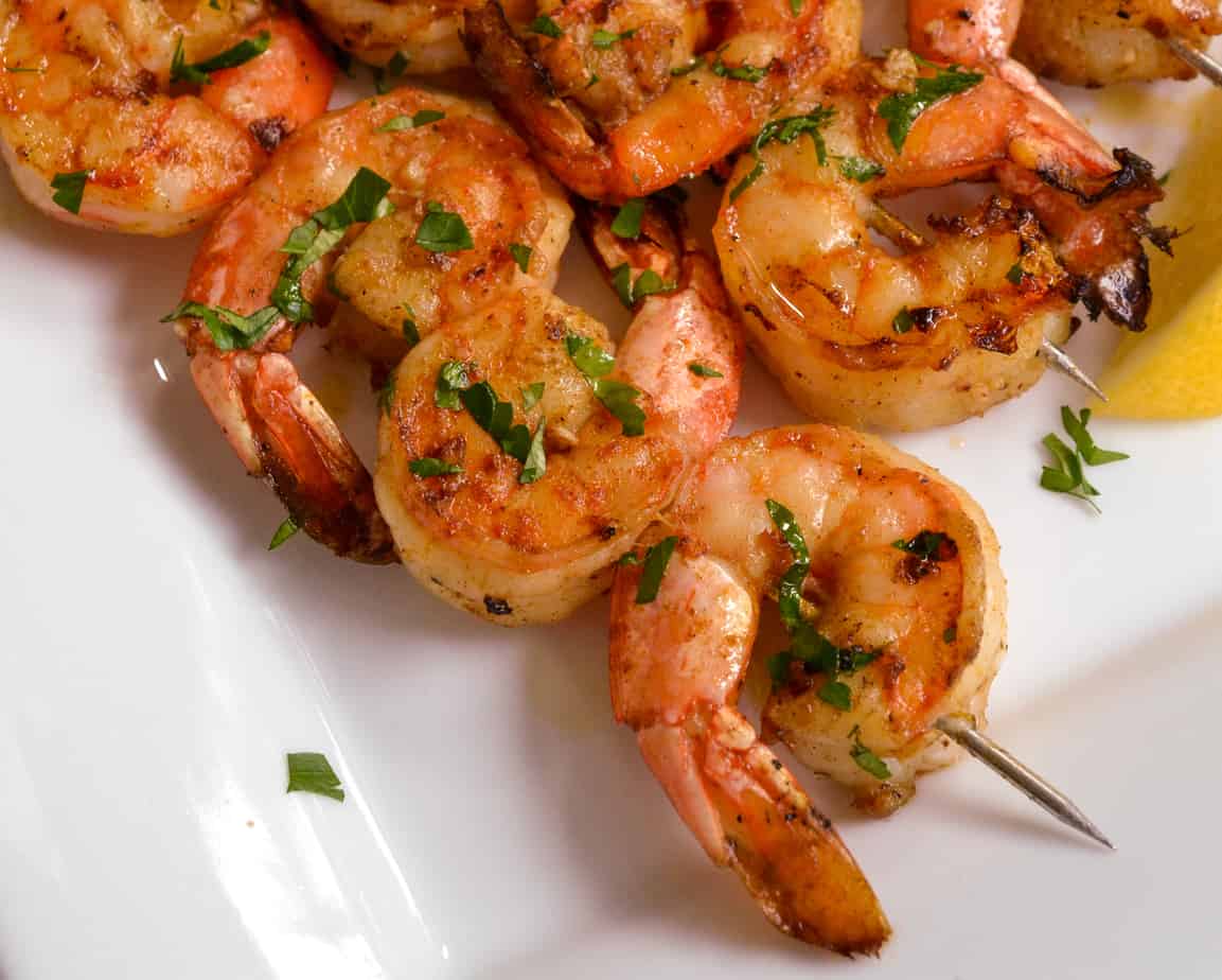 Shrimp Kabobs W/ Vegetable Kabob)