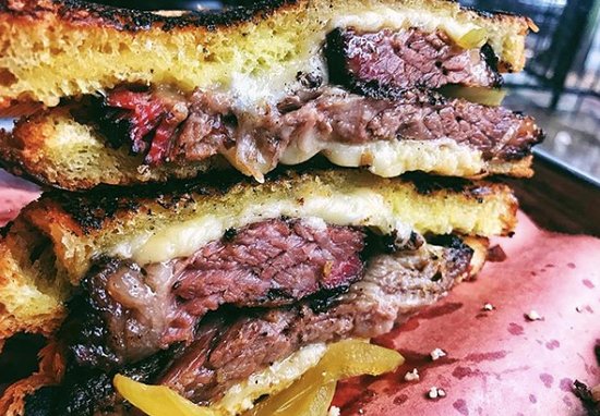 Texas Smoked Brisket Grilled Cheese Sandwich