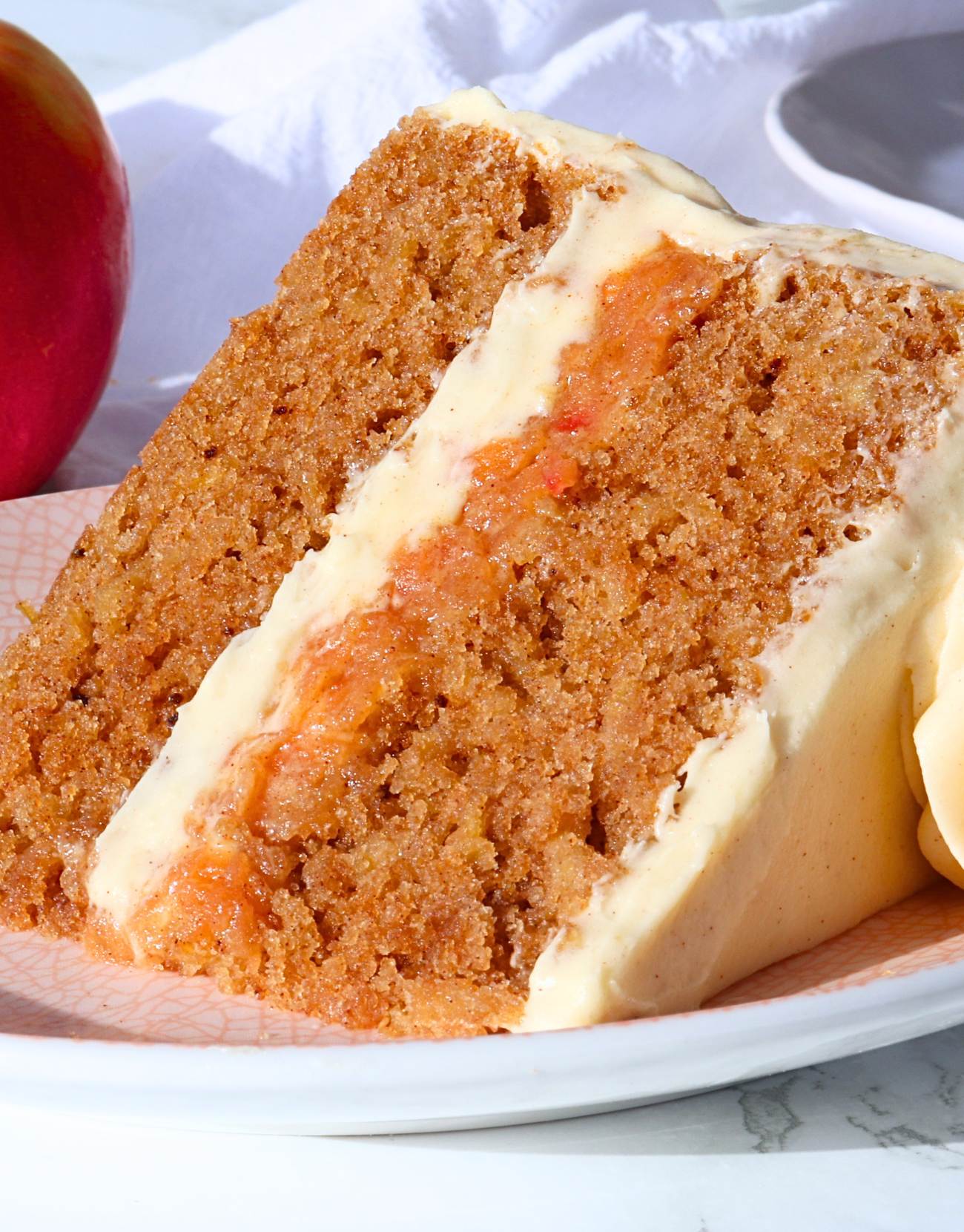 Apple Cinnamon Cake W/ Cinnamon Cream Cheese Frosting (2 Layer) (Catering Size)