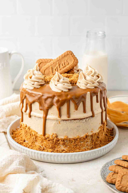 Biscoff Cookie Butter Cake W/ Biscoff Buttercream Frosting (2 Layer)