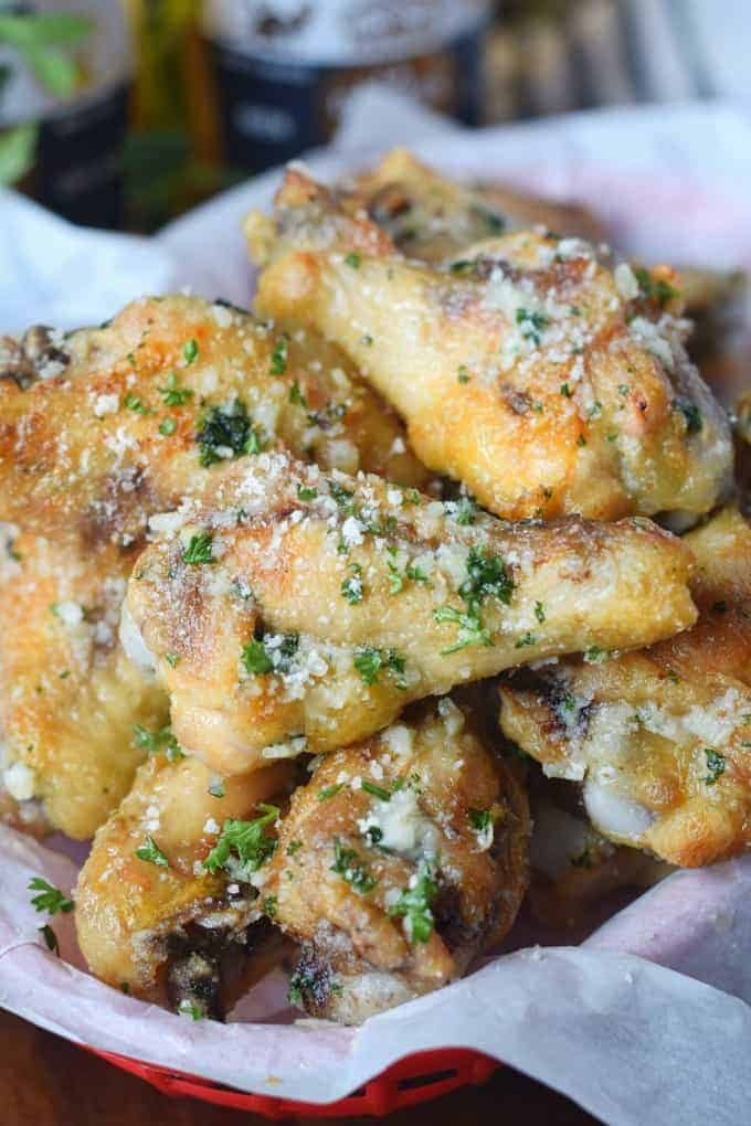Cheesy Garlic Wings