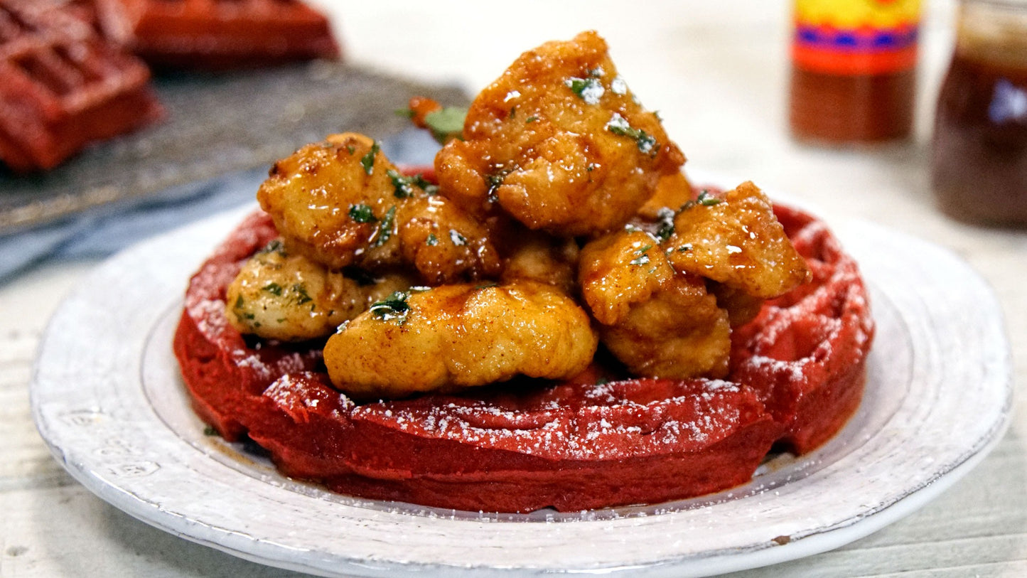 #9 (Plate) Chicken n' Red Velvet Waffles
