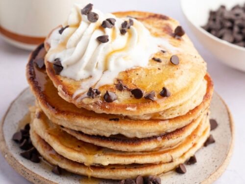 Breakfast Chocolate Chip Pancakes