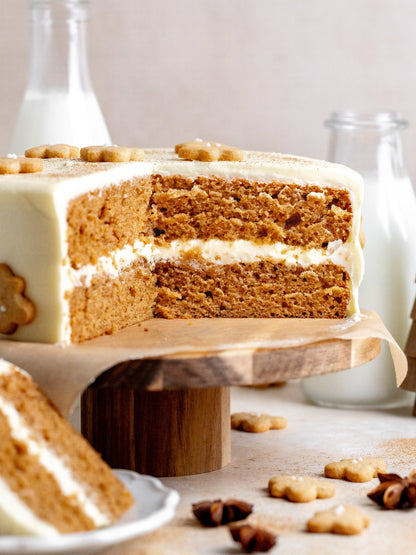 Gingerbread Cake W/ Spiced Cream Cheese Frosting (2 Layer)