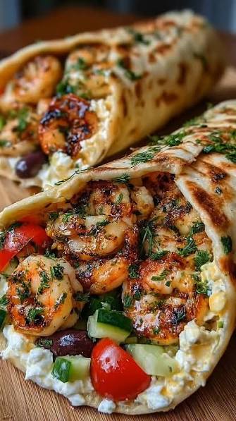 Greek Shrimp Gyro