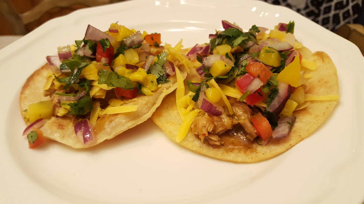 Jamaican Jerk Mango Chicken Tacos