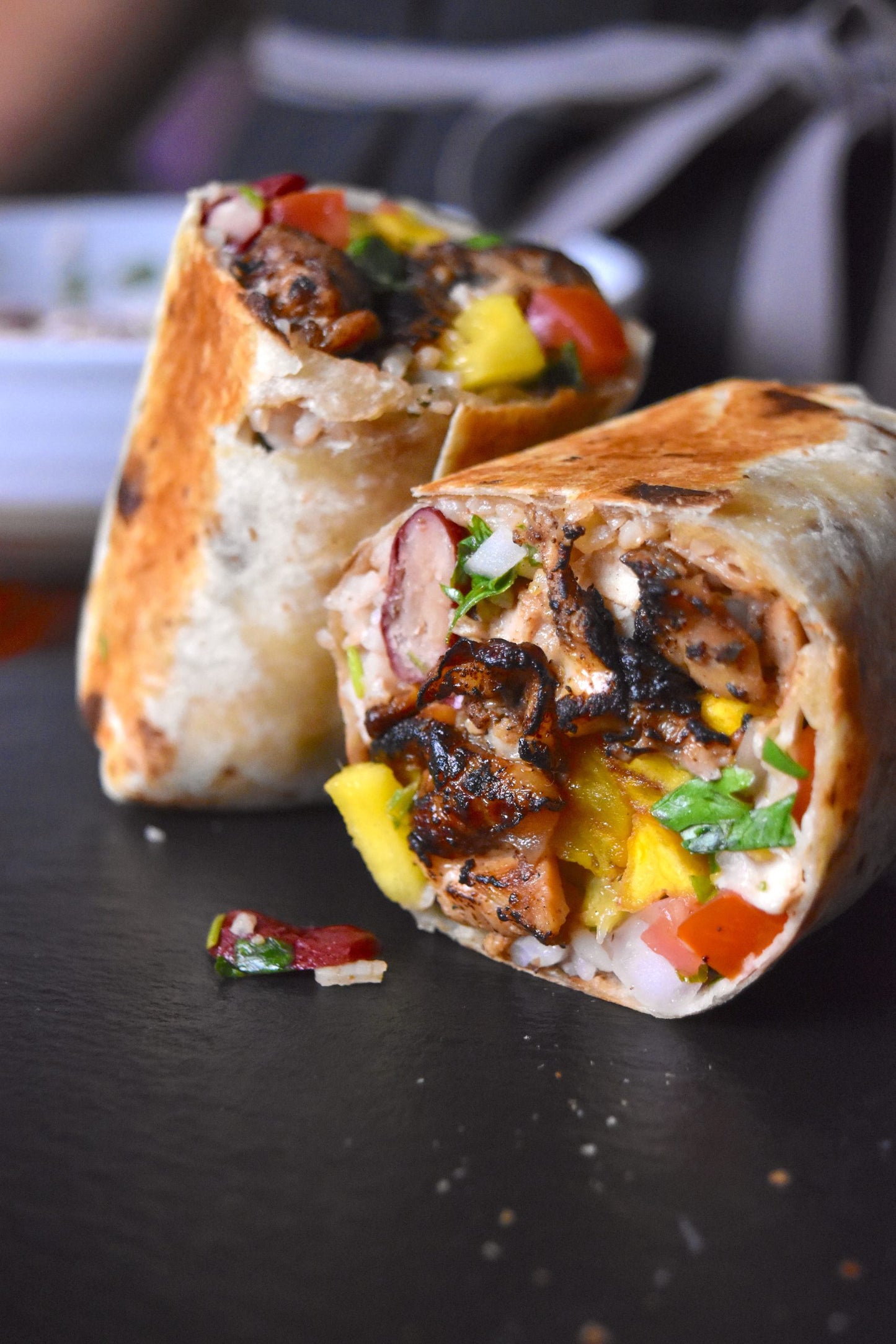 Jamaican Jerk Mango Chicken Wrap