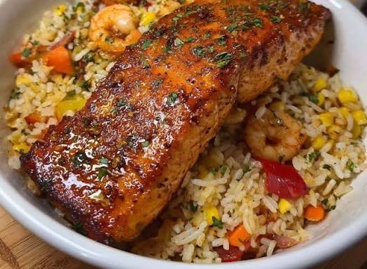 Jerk Salmon Rice Bowl