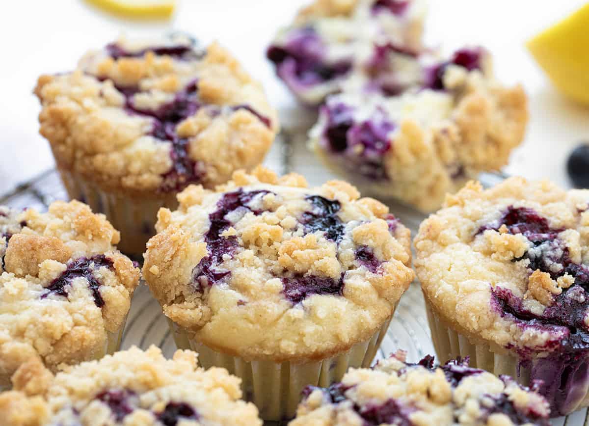Lemon Blueberry Crumble Muffins