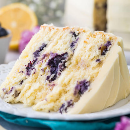 Lemon Blueberry cake W/ Cream Cheese Frosting (2 Layer)