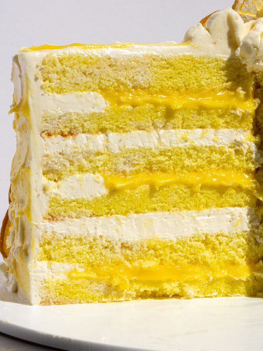 Lemon Velvet Cake W/ Lemon Cream Cheese Frosting (2 Layer) (Catering Size)