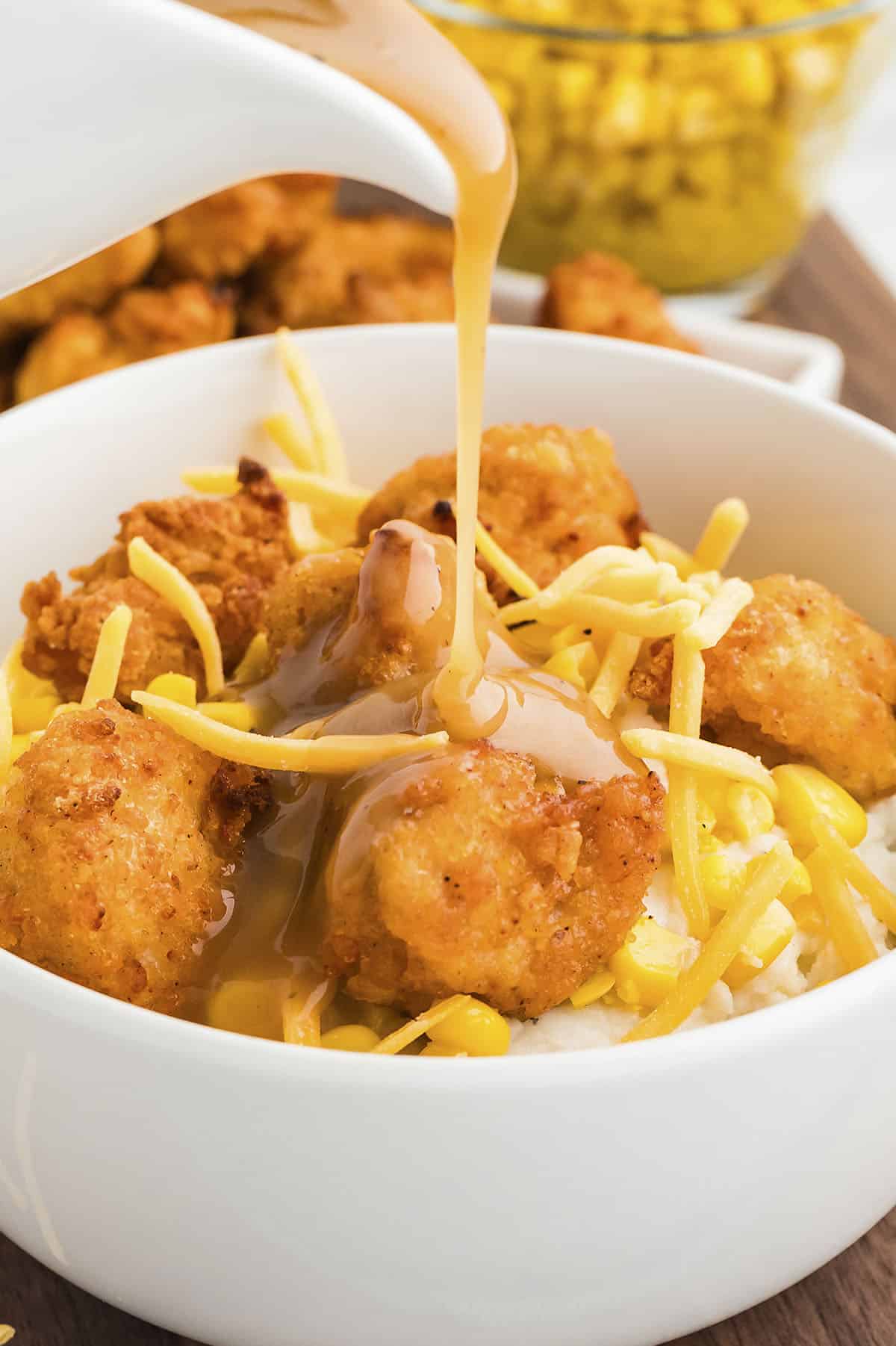 Loaded Chicken Mashed Potato Bowl