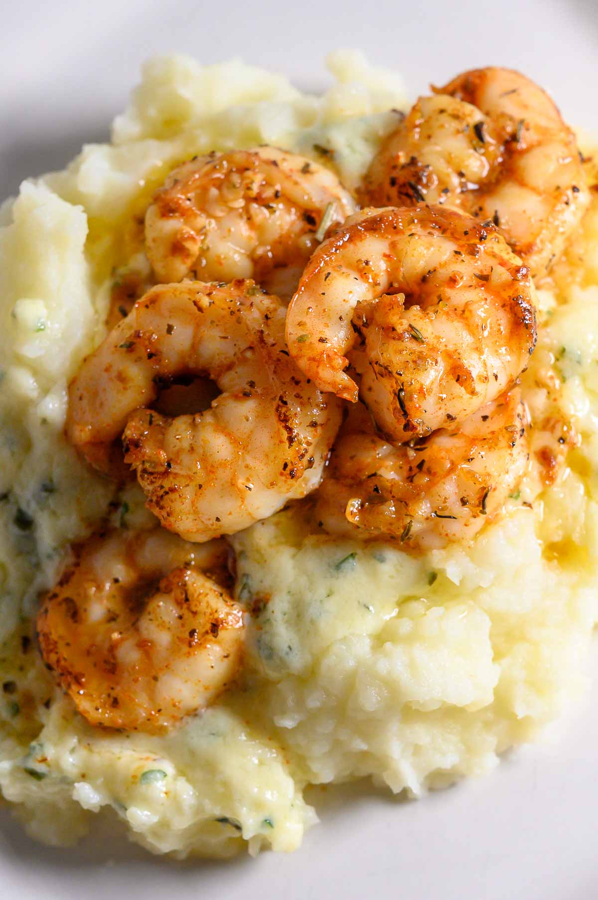 Loaded Shrimp Mashed Potato Bowl