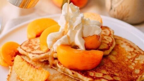Breakfast Peaches n' Cream Pancakes