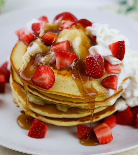 Breakfast Strawberry Shortcake Pancakes