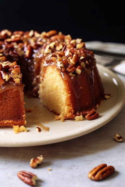 Pecan Upside-Down Pound Cake (Catering Size)