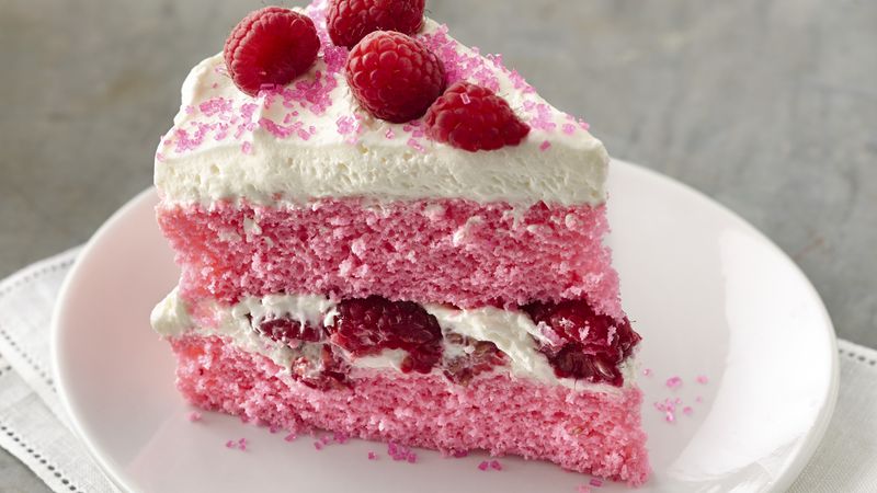 Pink Velvet Raspberry Cake W/ Whipped Cream Frosting (2 Layer) (Catering Size)
