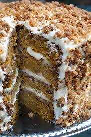 Pumpkin Crunch Cake W/ Cream Cheese Frosting (2 Layer) (Catering Size)
