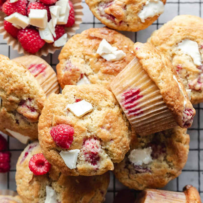 Raspberry White Chocolate Muffins