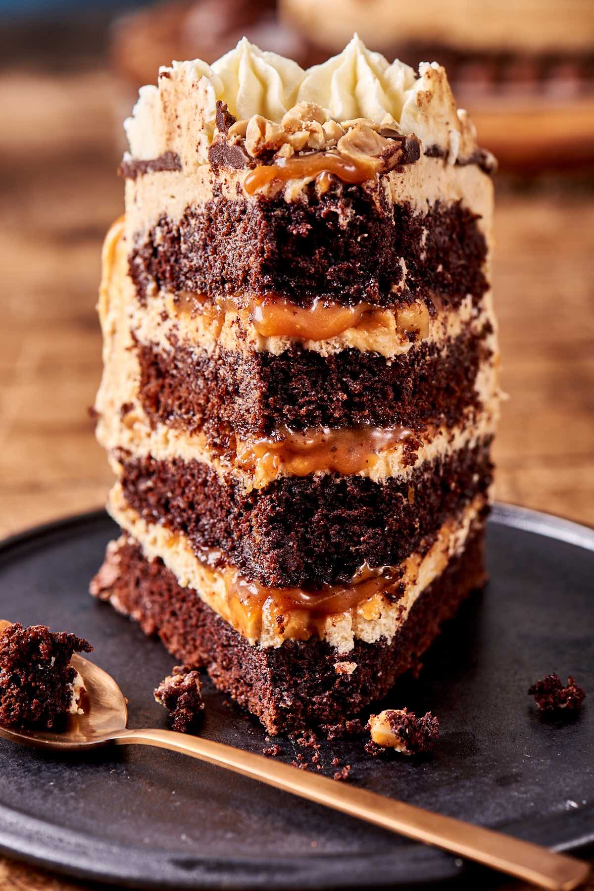 Snicker Cake W/ Caramel Buttercream Frosting (2 Layer) (Catering Size)