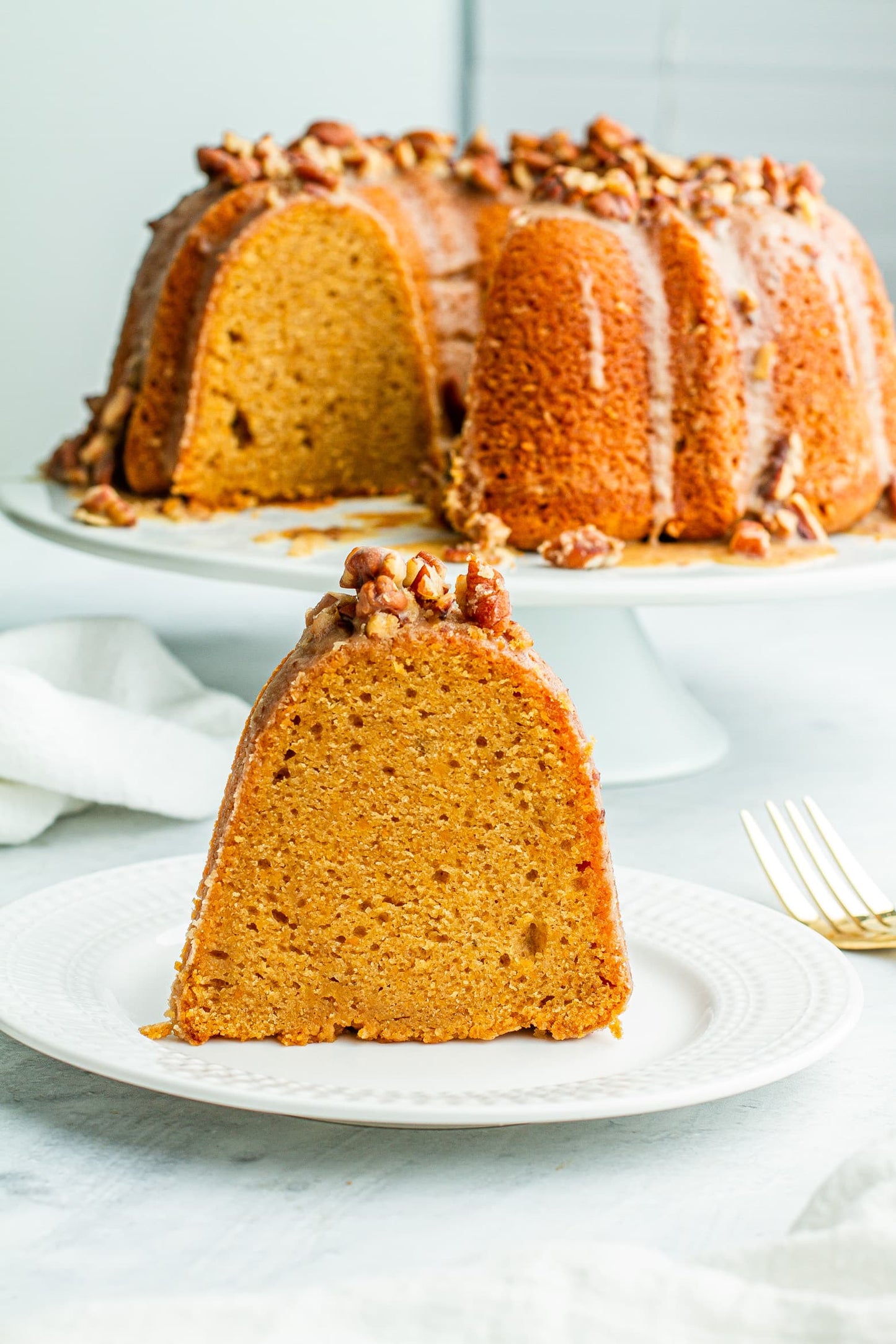 Sweet Potato Pecan Praline Pound Cake