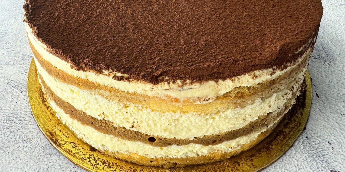 Tiramisu Cake W/ Whipped Mascarpone & Zabaglione Frosting (2 Layer)