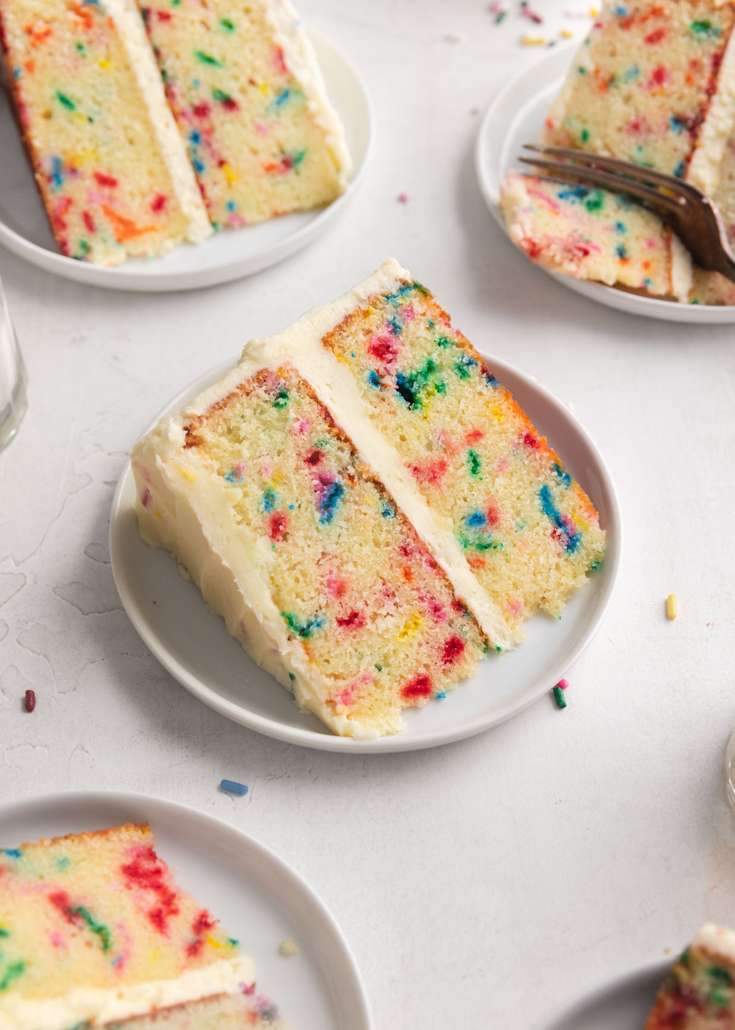 White Confetti Cake (Catering Size)