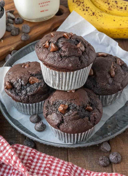 Double Chocolate Banana Muffins