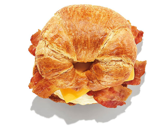 Breakfast Sandwich #12 : Egg, Sausage, Bacon & Cheese Croissant