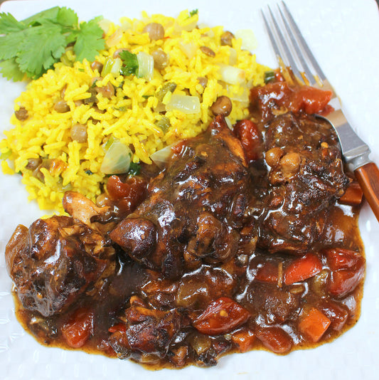 Jamaican Brown Stew Chicken (Jamaican Friday Combo)